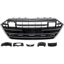 Audi A7 2018+ (Med PDC/ACC) RS-Look Krom / Svart Sportgrill DIEDERICHS